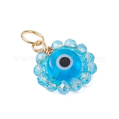 7 шт. подвески из стеклянных бусин ручной работы в технике лэмпворк 7 цветов PALLOY-JF04515