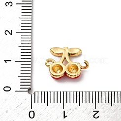 Латунные красные эмалевые соединители-шармы KK-I276-13G-01