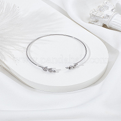 Браслеты-манжеты из сплава листьев для женщин&nbsp;BJEW-LP0004-29