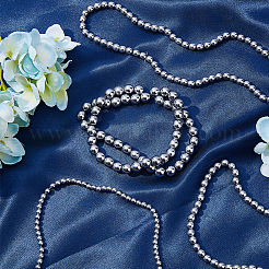 Бусины из синтетического гематита с гальваническим покрытием G-FH0001-97