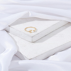 1 anillo abierto de latón con micro pavé de circonita cúbica transparente para mujer&nbsp;RJEW-LP0002-37Z