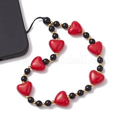 Акриловые мобильные ремешки из бисера HJEW-JM01826