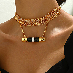 Латунная цепочка с подвеской в виде черной колонны для женщин&nbsp;YY4698