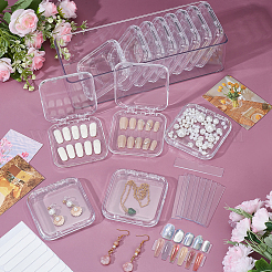 28 пластиковый контейнер для хранения принадлежностей для дизайна ногтей&nbsp;AJEW-TW0001-09