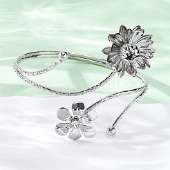Braccialetti in lega di loto per ragazze e donne&nbsp;AJEW-A063-01D-P