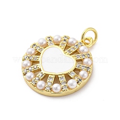 Подвески из латуни с микропаве из кубических цирконий KK-D325-24G-03