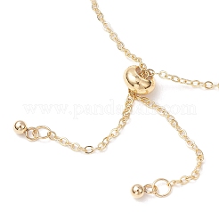 Латунные цепи ручной работы и кабельные цепи слайдер браслеты BJEW-JB11812-01