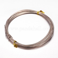 丸アルミ線  曲げ可能なメタルクラフトワイヤー  ビーズジュエリークラフト作り用  キャメル  10ゲージ  2.5mm  10m /ロール（32.8フィート/ロール）&nbsp;AW-D009-2.5mm-10m-15