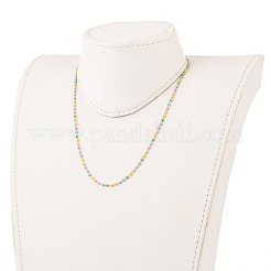 Set di gioielli con bracciali e collane a maglie in acciaio inossidabile smaltato 304&nbsp;SJEW-JS01137