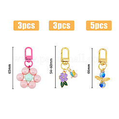 Подвесные украшения в виде ангела и цветка&nbsp;HJEW-FH0001-27