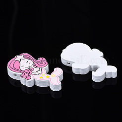 Набивные натуральные деревянные бусины WOOD-S055-30B