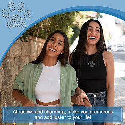 Исправление отпечатка лапы из стекла со стразами&nbsp;DIY-WH0453-71B-01