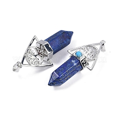 Gros pendentifs en lapis-lazuli naturel teint&nbsp;G-H076-02P-011