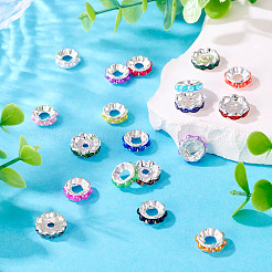 100 шт. Латунные бусины со стразами&nbsp;KK-TA0002-12