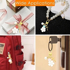 6 шт. подвеска в виде цветка из сплава эмали и акрилового жемчуга в 3 стилях&nbsp;HJEW-YW00326