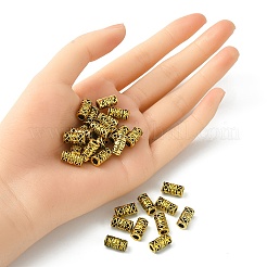 Сплавочные овальные бусины тибетского стиля  PALLOY-YW0001-77