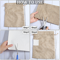 Прямоугольные самоклеящиеся льняные пластыри&nbsp;AJEW-WH20011-10B