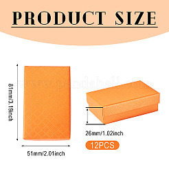 Прямоугольная картонная бумажная шкатулка для драгоценностей CON-TAC0015-01G