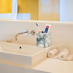 Soporte de almacenamiento rectangular de mármol para baño&nbsp;AJEW-WH0880-74A-02