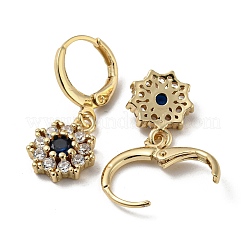 Серьги с подвесками из латуни с покрытием из настоящего 18-каратного золота EJEW-L269-040G-03