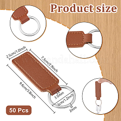 Брелки из искусственной кожи&nbsp;KEYC-WH0038-39