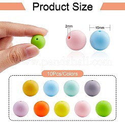 90 шт. силиконовые бусины 15 мм круглые силиконовые бусины объемные красочные силиконовые бусины комплект для брелка ювелирные изделия diy ремесла изготовление JX305A