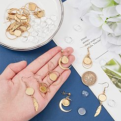 8 пара 4-х видов крючков для сережек из нержавеющей стали 304 EJEW-AB00037