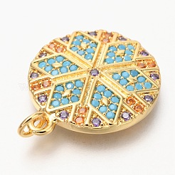 Латунные подвески из микро-паве ZIRC-J024-09G