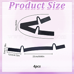 4 diadema de poliéster y nailon&nbsp;AJEW-HY0003-52