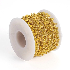 Латунная цепочка из бисера ручной работы CHC-G011-07G-01