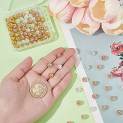 100шт 4 цвета латунные бусины&nbsp;KK-PH0011-93