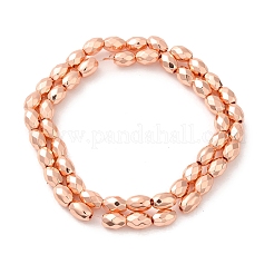 Brins de perles d'hématite synthétiques magnétiques fortes galvanisées&nbsp;G-P518-03C