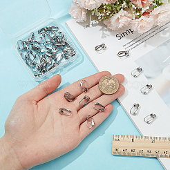 50 шт. фурнитура для сережек-клипс из нержавеющей стали 304&nbsp;STAS-AR0002-43