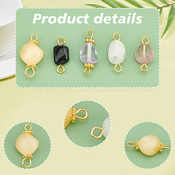 100 шт. 5 стиля подвески-соединители из натурального камня G-PH0001-83