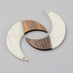 Pendentifs en résine opaque et bois de noyer&nbsp;X-RESI-S389-056A-C04