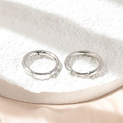 Латунные английском замке Серьги-кольца&nbsp;LS-EJEW-K083-29P