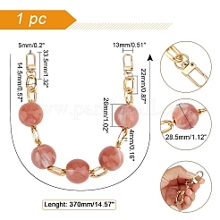 Ремешок для сумки с круглыми бусинами из акрила&nbsp;FIND-WH0071-22B