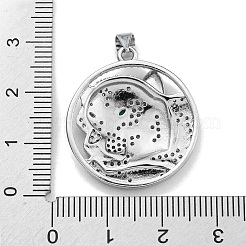 Латунные микро проложить кубического циркония подвески&nbsp;KK-K354-09B-P