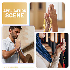 7 шт. 7-х цветные мусульманские молитвенные четки-браслеты&nbsp;BJEW-PH0004-65