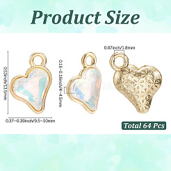 64 шт. Стеклянные подвески&nbsp;FIND-SC0015-33A