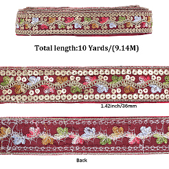 Nastro di paillettes ricamato in poliestere&nbsp;OCOR-WH20003-39D