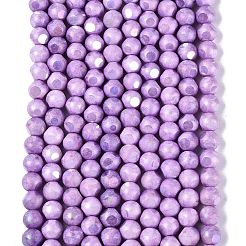 Perles de verre opaque électroplaquées teintées à effet ombré&nbsp;EGLA-Q130-01A-13