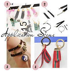 80 шт. 4-х цветные латунные ленточные обжимные наконечники KK-PH0001-74