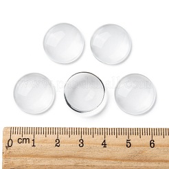 クリアガラスカボション  半円/ドーム  透明  18x5mm&nbsp;X-GGLA-R026-18mm