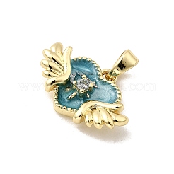 Латунные микро проложить кубического циркония подвески KK-H089-28G-01