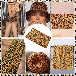 Tela de poliéster con estampado de leopardo&nbsp;AJEW-WH0481-715A