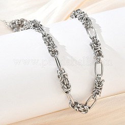 Colliers à maillons byzantins en acier inoxydable 304 de 6 mm pour femmes&nbsp;NJEW-G201-05P