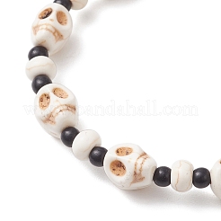 3 bracciale in 3 colori di perline di vetro e turchese sintetico&nbsp;BJEW-JB12170