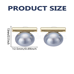 1 пара круглых сережек-гвоздиков из цинкового сплава&nbsp;EJEW-LP0008-010