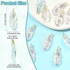 10 шт. 5-цветные прозрачные акриловые подвески с УФ-покрытием&nbsp;MACR-CJ0002-34